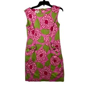 Talbots Petites Women's Sleeveless Dress Floral Pattern Sz 6 Pockets Pre-owned.